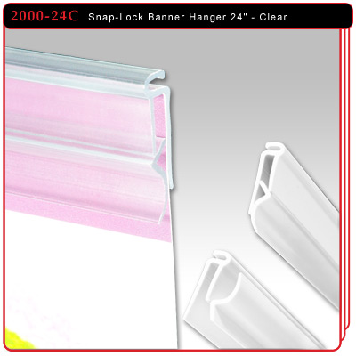 Snap-Lock Banner Hanger 24" - Clear