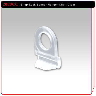 Snap-Lock Banner Hanger Hanging Clip - Clear