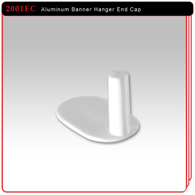 Aluminum Banner Hanger End Cap - White