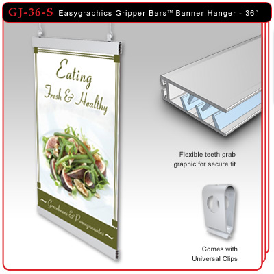 36" Easygraphics Gripper Bars Banner Hanger