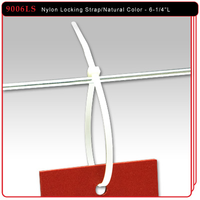 Natural Color - 6-1/4"L Nylon Locking Strap