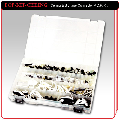 Ceiling Hardware & Signage Connector P.O.P. Kit