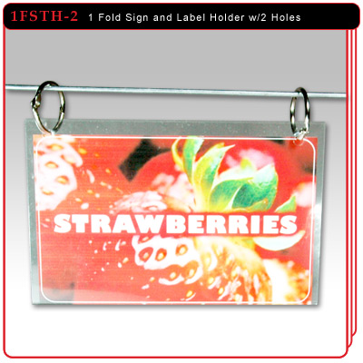1 Fold Sign and Label Holder w/2 Holes