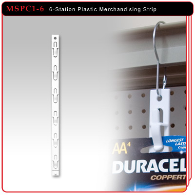 6-Station Plastic Merchandising Strip