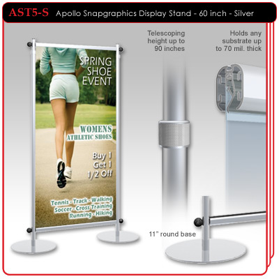 60" - Apollo Snapgraphics Display Stand