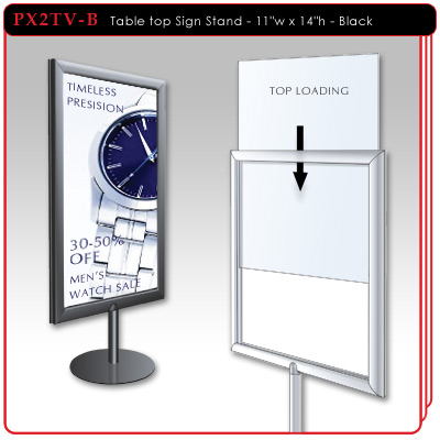 Table top Sign Stand - Black