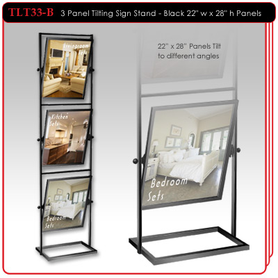 3 Panel Tilting Sign Stand