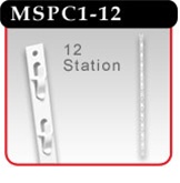 12-Station Plastic Merchandising Strip-#MSPC1-12