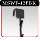 Flat Metal 12-Station Merchandising Strip with 2 1/2" x 1 3/8" plate - Black -#MSWF-12PBK