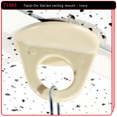 Twist-On Series ceiling mount - Ivory