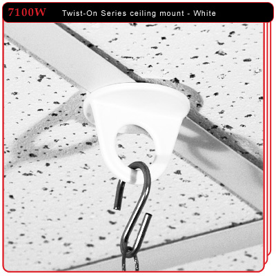 Twist-On Series ceiling mount - White