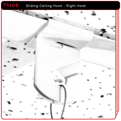 Sliding Ceiling Hooks - Right Hook