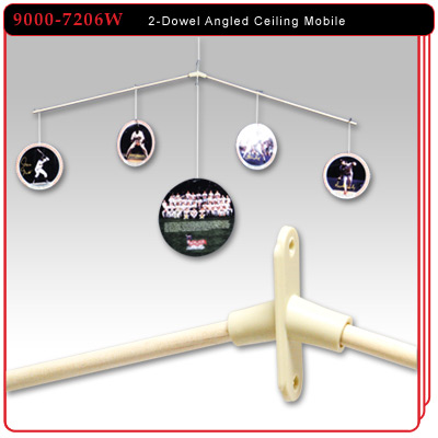 2-Dowel Angled Ceiling Display Mobile