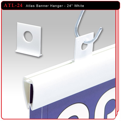 Atlas Banner Hanger - 24" White