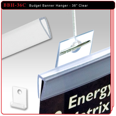 Budget Banner Hanger - 36" Clear