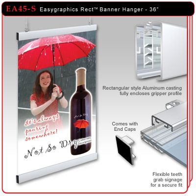 36" Easygraphics Grippers - Rectangular Banner Hanger