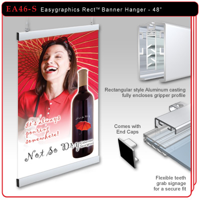 48" Easygraphics Grippers - Rectangular Banner Hanger