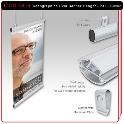 Snapgraphics Oval Banner Hanger - 24"