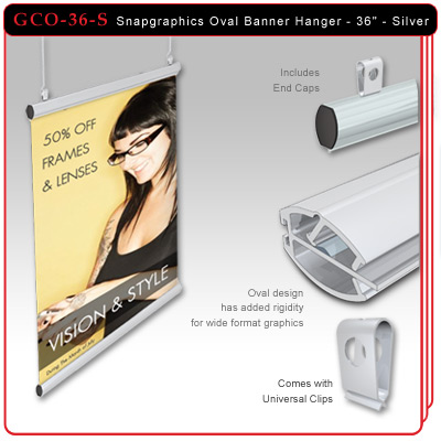 Snapgraphics Oval Banner Hanger - 36"