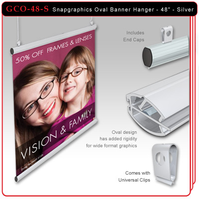Snapgraphics Oval Banner Hanger - 48"