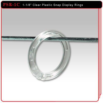 Plastic Snap Display Ring - Clear