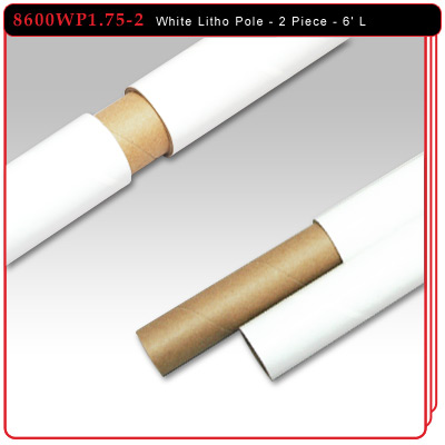White Litho Pole - 2 Piece