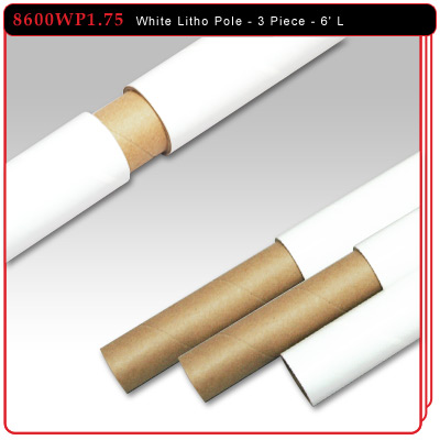 White Litho Pole - 3 Piece