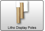 White Litho Display Poles