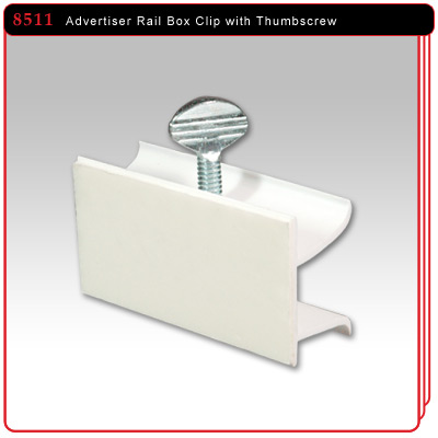 Advertiser Rail Box Clip with Thumbscrew
