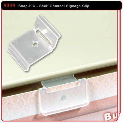 Snap-It 3 - Shelf Channel Signage Clip