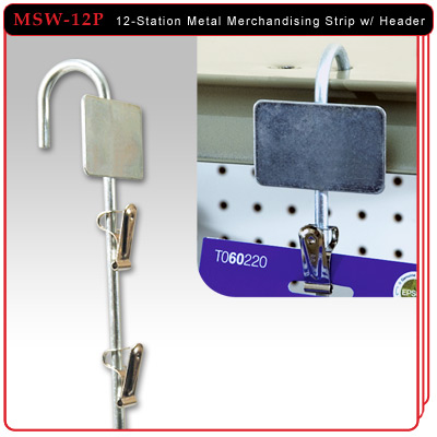 12-Station Merchandising Strip with Header
