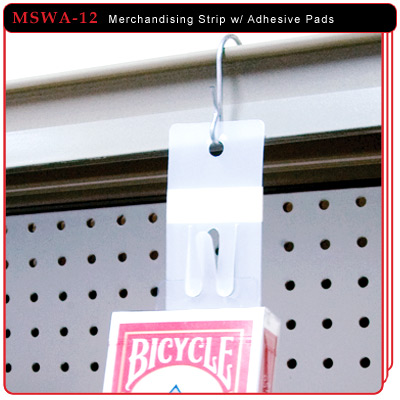 12 Station Merchandising Strip with Adhesive Pads