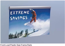 Front Load Plastic Sign Frame Rails 48" Silver