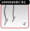 4" Black Cotton Barbed Cord, 2 Ends Barbed - Sold in Bundles of 100