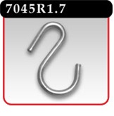 Metal "S" Hook - 1-7/8" size, 10 Ga. Steel -#7045R1.7