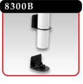 Pole Props w/Adhesive - 1-1/2" Set - Black Plastic -#8300B
