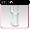 Pole Props w/Adhesive - 1-1/2" Set - White Plastic -#8300W