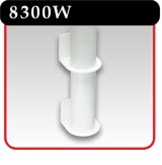 Pole Props w/Adhesive - 1-1/2" Set - White Plastic -#8300W