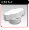 Top Sign Holder For 1-3/4" O.D. Pole- White Plastic -#8303-2
