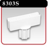 Top Sign Holder For .841" I.D. Pole - White Plastic -#8303S
