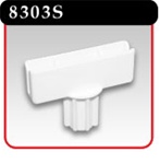 Top Sign Holder For .841" I.D. Pole - White Plastic -#8303S