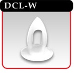 Dart Clip For Use w/ 1/4" Holes  - White -#DCL-W