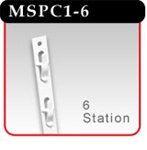 6-Station Plastic Merchandising Strip -#MSPC1-6