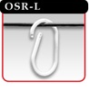 Oval Split Rings - White Plastic -#OSR-L