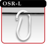 Oval Split Rings - White Plastic -#OSR-L