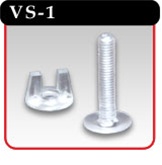 Viking Screw In Clear Plastic- 1" - Sold in Quantities of 100